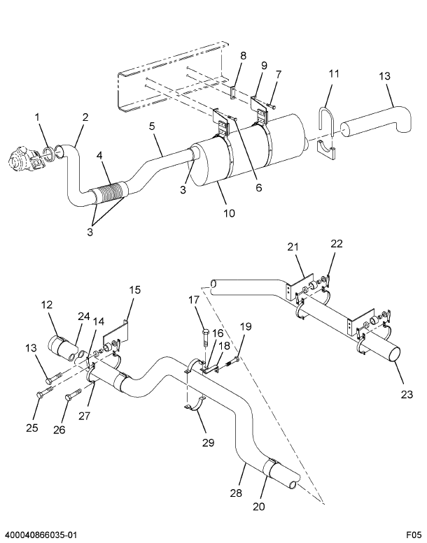 muffler exhaust pipe