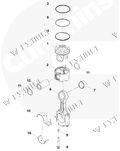 РЕМ/КОМПЛЕКТ ПОРШНЯ CUM M11,QSM MC BEE