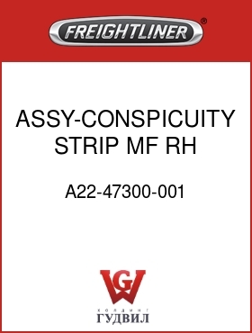 Оригинальная запчасть Фредлайнер A22-47300-001 ASSY-CONSPICUITY STRIP,MF,RH
