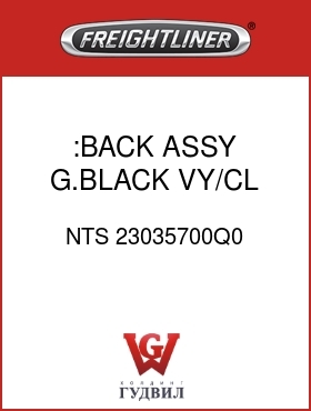 Оригинальная запчасть Фредлайнер NTS 23035700Q0 :BACK ASSY,G.BLACK,VY/CL