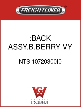 Оригинальная запчасть Фредлайнер NTS 10720300I0 :BACK ASSY.B.BERRY,VY