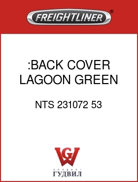 Оригинальная запчасть Фредлайнер NTS 231072 53 :BACK COVER,LAGOON GREEN,V/C