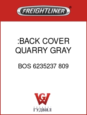Оригинальная запчасть Фредлайнер BOS 6235237 809 :BACK COVER,QUARRY GRAY,CL/CL