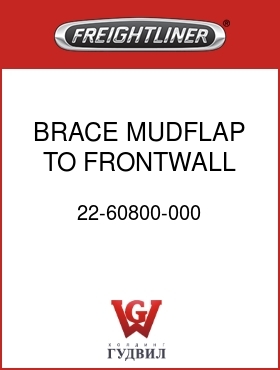 Оригинальная запчасть Фредлайнер 22-60800-000 BRACE,MUDFLAP TO FRONTWALL,LH