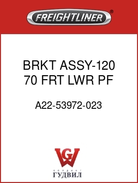 Оригинальная запчасть Фредлайнер A22-53972-023 BRKT ASSY-120,70,FRT,LWR,PF