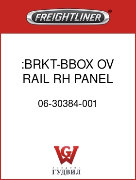 Оригинальная запчасть Фредлайнер 06-30384-001 :BRKT-BBOX,OV RAIL,RH PANEL,C2