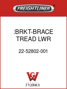 Оригинальная запчасть Фредлайнер 22-52802-001 :BRKT-BRACE,TREAD,LWR,23"POLISH