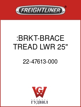 Оригинальная запчасть Фредлайнер 22-47613-000 :BRKT-BRACE,TREAD,LWR,25" FTK