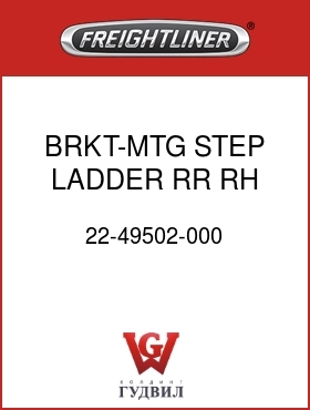 Оригинальная запчасть Фредлайнер 22-49502-000 BRKT-MTG,STEP LADDER,RR,RH,FLH