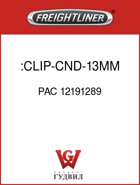 Оригинальная запчасть Фредлайнер PAC 12191289 :CLIP-CND-13MM,MICP100W-PLUGS
