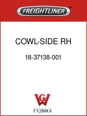 Оригинальная запчасть Фредлайнер 18-37138-001 COWL-SIDE RH