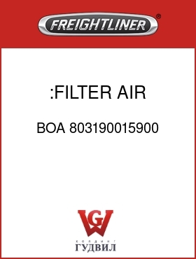 Оригинальная запчасть Фредлайнер BOA 803190015900 :FILTER, AIR, COARSE