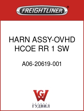 Оригинальная запчасть Фредлайнер A06-20619-001 HARN ASSY-OVHD,HCOE,RR,1 SW