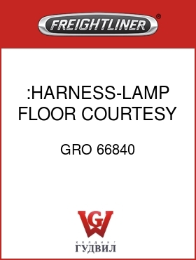 Оригинальная запчасть Фредлайнер GRO 66840 :HARNESS-LAMP,FLOOR,COURTESY