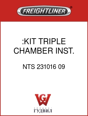 Оригинальная запчасть Фредлайнер NTS 231016 09 :KIT,TRIPLE CHAMBER INST.