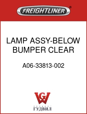 Оригинальная запчасть Фредлайнер A06-33813-002 LAMP ASSY-BELOW BUMPER,CLEAR