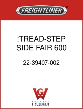 Оригинальная запчасть Фредлайнер 22-39407-002 :TREAD-STEP,SIDE FAIR,600 MM