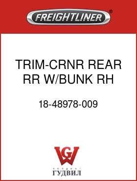 Оригинальная запчасть Фредлайнер 18-48978-009 TRIM-CRNR,REAR,RR,W/BUNK,RH