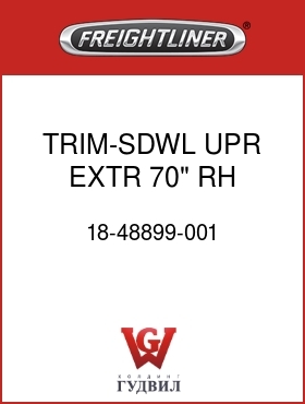 Оригинальная запчасть Фредлайнер 18-48899-001 TRIM-SDWL,UPR,EXTR,70",RH,GRAY