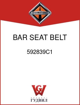 Оригинальная запчасть Интернешнл 592839C1 BAR, SEAT BELT