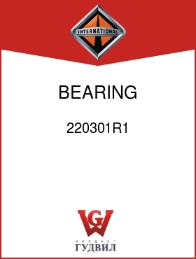 Оригинальная запчасть Интернешнл 220301R1 BEARING