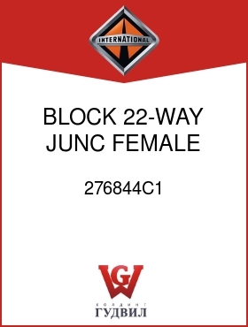 Оригинальная запчасть Интернешнл 276844C1 BLOCK, 22-WAY JUNC FEMALE