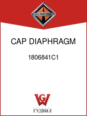 Оригинальная запчасть Интернешнл 1806841C1 CAP, DIAPHRAGM STOP END