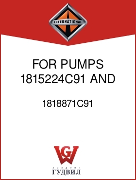 Оригинальная запчасть Интернешнл 1818871C91 FOR PUMPS 1815224C91 AND 1815267C91