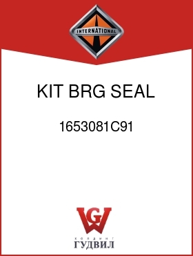 Оригинальная запчасть Интернешнл 1653081C91 KIT, BRG SEAL AND GASKET