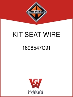 Оригинальная запчасть Интернешнл 1698547C91 KIT, SEAT WIRE