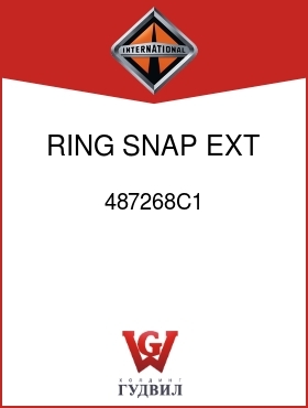 Оригинальная запчасть Интернешнл 487268C1 RING, SNAP EXT