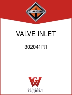 Оригинальная запчасть Интернешнл 302041R1 VALVE, INLET