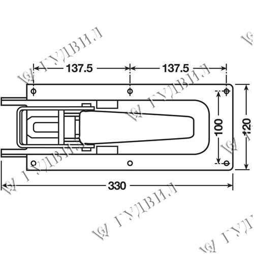 ЗАМОК БОРТА ПРИЦЕПА UC - A8685