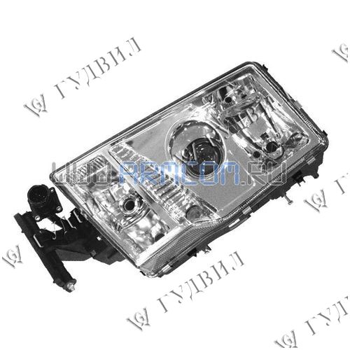 ФАРА ОСНОВНАЯ VOLVO FH КОСАЯ КРУГЛЫЙ ШТЕКЕР ПРАВАЯ FUWA - 20360899/20762993/21001668