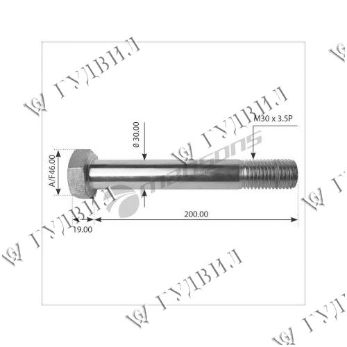 БОЛТ M30*200 MANSONS - M30200