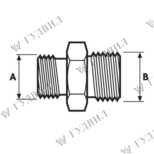 ПЕРЕХОДНИК НАРУЖНЯЯ РЕЗЬБА М16/М18 UC - A0241