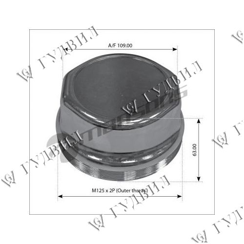 КРЫШКА СТУПИЦЫ BPW 10т до 1995г M125*2 MANSONS - 300184/0321224070/07595