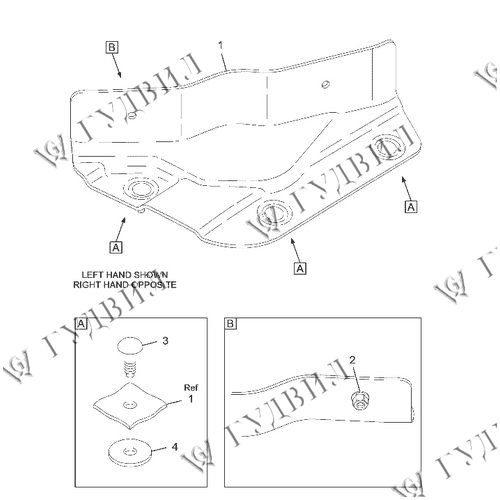 КРОНШТЕЙН ВЕРХНЕГО СПОЙЛЕРА КРЫШИ 7600GW ЛЕВЫЙ - 3541536C3
