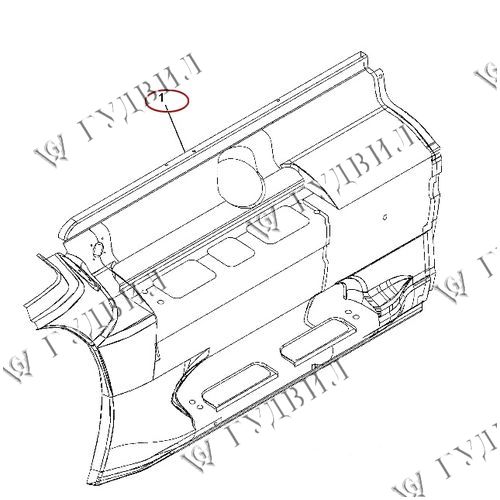 СПОЙЛЕР НИЖНИЙ ПЕРЕДНИЙ ЛЕВЫЙ INT 9200 - 3525235C1