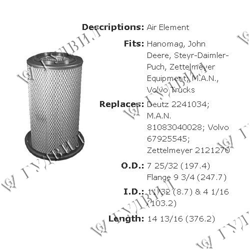 ФИЛЬТР ВОЗДУШНЫЙ - LAF3703