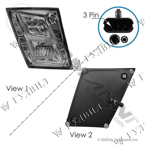 ФАРА ПРОТИВОТУМАННАЯ VOLVO VNL ПРАВАЯ СВЕТОДИОД - 564.96031DCZ