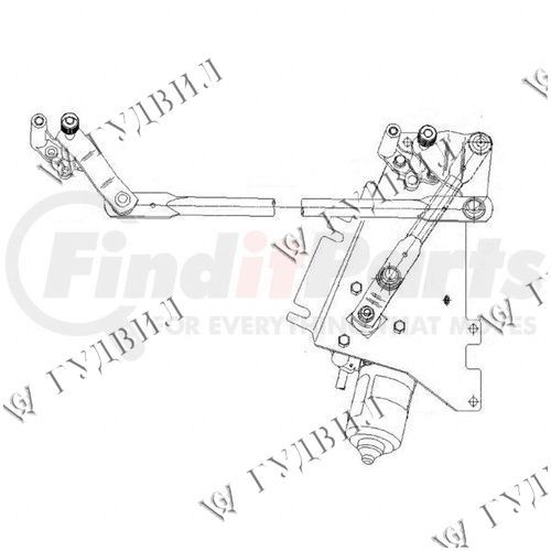 МОТОР СТЕКЛООЧИСТИТЕЛЯ  FLC OLD В СБОРЕ С ТЯГАМИ И КРОНШТЕЙНОМ - A22-42487-005