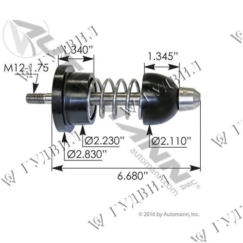 ПАЛЕЦ ЗАМКА КАПОТА В СБОРЕ - M75120KUB