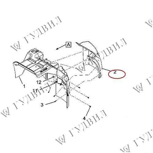 ПОДКРЫЛОК ЛЕВЫЙ PROSTAR - 3878275C1