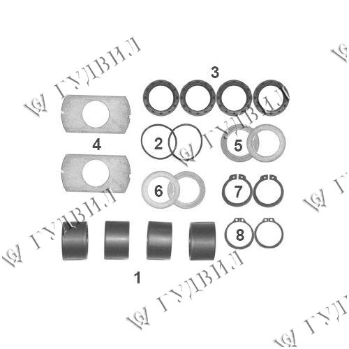 РЕМКОМПЛЕКТ ТОРМОЗНОГО ВАЛА - 501.014