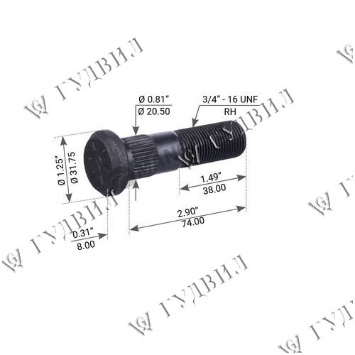 ШПИЛЬКА ФУТОРКИ ПРАВАЯ - 780610