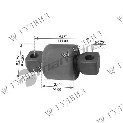 САЙЛЕНТБЛОК РЕАКТИВНОЙ ТЯГИ KENWORTH  - 001.220A