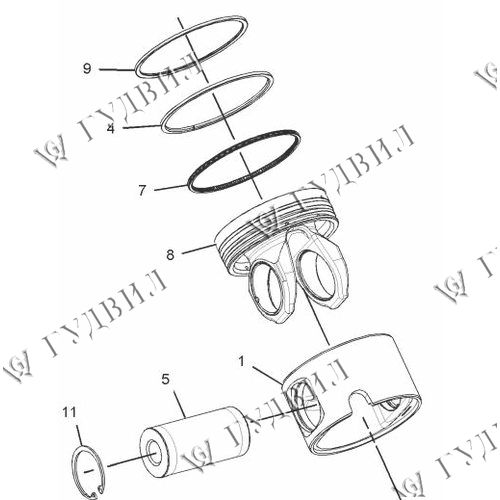 КОЛЬЦО МАСЛОСЪЕМНОЕ CAT C9 - AS-1687209