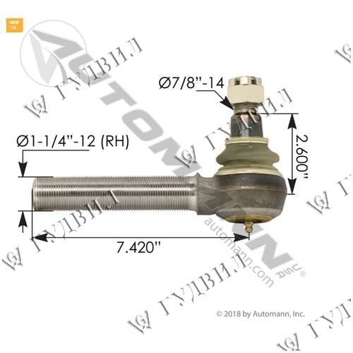 НАКОНЕЧНИК РУЛЕВОЙ ТЯГИ ПРАВ. INT 7600 - 462.ES5534R