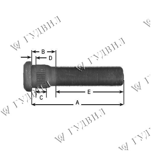 ШПИЛЬКА КОЛЕСНАЯ - M3662BG